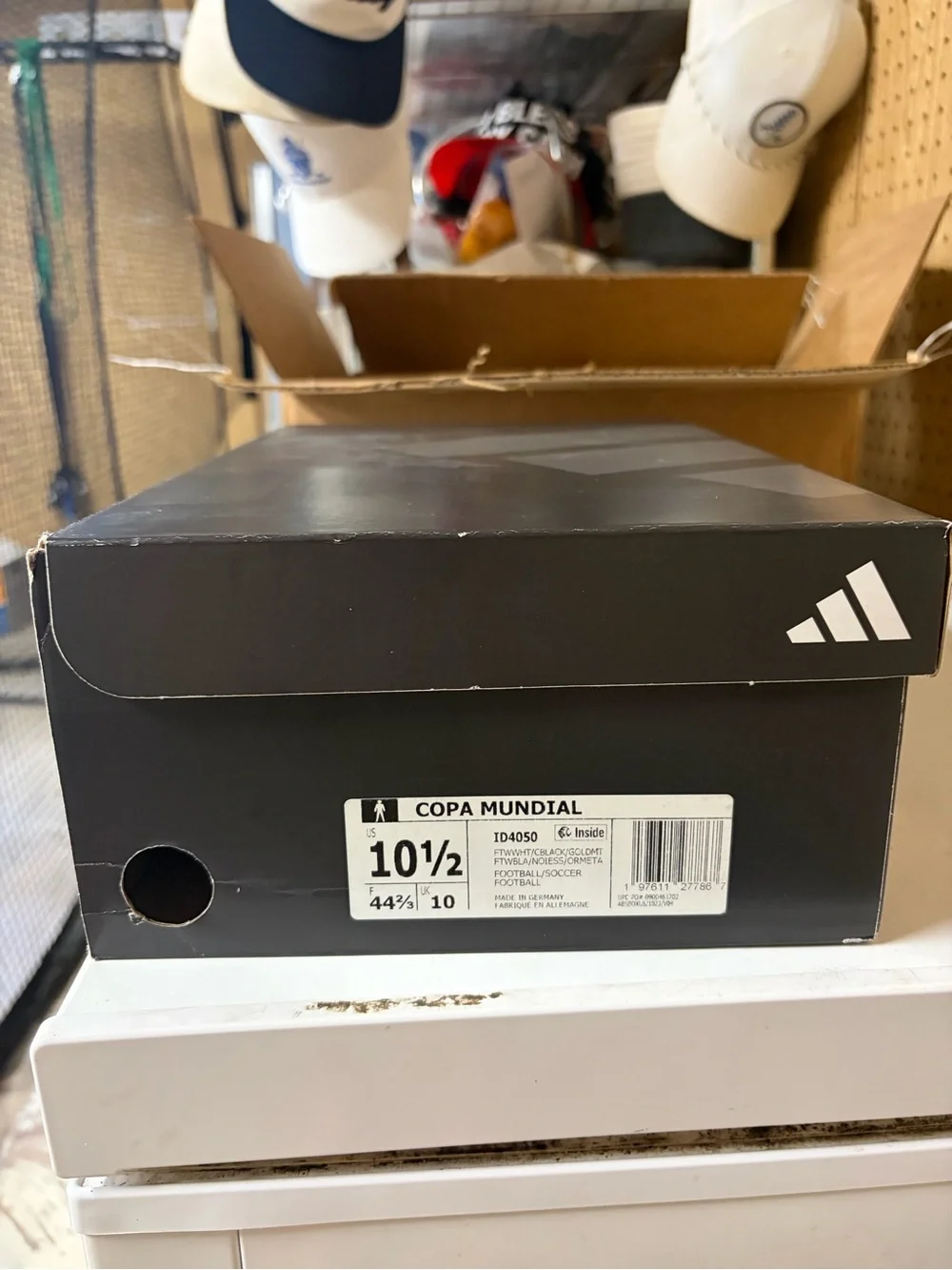 adidas White/Black Copa Mundial Soccer Cleats